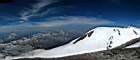 Панорама с восточной вершины Эльбруса на Западный Кавказ