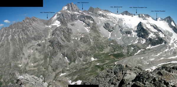 Фото 035. Вид с вершины к северу от пер. Назалыкол на верховья долины Назалыкол