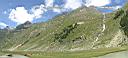 Фото 39. Вид от коша в долине Мырды на путь спуска с пер. Джалпаккол Северный